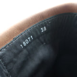 Georgina Goodman Billy Lace-Back Flat Boots Brown Leather Size 38 - Celebrity Owned