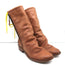 Georgina Goodman Billy Lace-Back Flat Boots Brown Leather Size 38