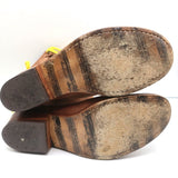 Georgina Goodman Billy Lace-Back Flat Boots Brown Leather Size 38 - Celebrity Owned