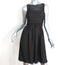 Giambattista Valli Sleeveless Dress Black Chiffon-Paneled Wool Size Extra Small