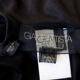 Giambattista Valli Tie-Front Top Black Silk Jersey Size 40 Long Sleeve Blouse - Celebrity Owned