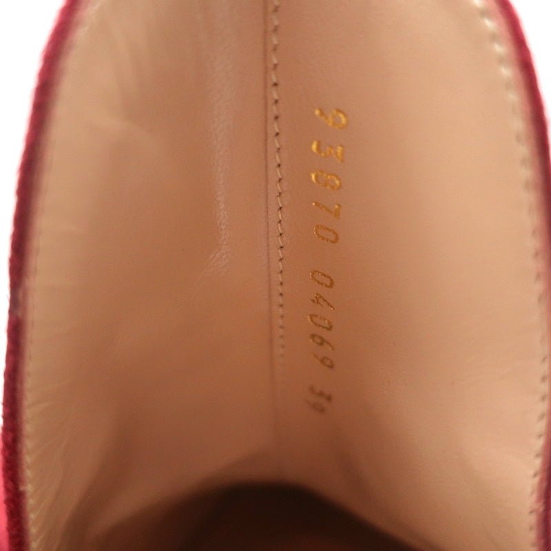Gianvito Rossi Aramis Mules Red Suede Size 39 Pointed Toe Heels - Celebrity Owned
