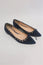 Gianvito Rossi Bow Ballet Flats Navy Cutout Suede Size 36 Pointed Toe