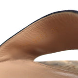 Gianvito Rossi Cork Sandals Rikki Navy Suede Size 36 Ankle Strap Mid-Heel - Celebrity Owned