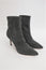 Gianvito Rossi Elite Sock Boot Gray Stretch Denim Size 36 Pointed Toe Ankle Boot