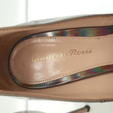 Gianvito Rossi Ellipsis High Back Pumps Holographic Leather Size 39 Pointed Toe - Celebrity Owned