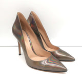 Gianvito Rossi Ellipsis High Back Pumps Holographic Leather Size 39 Pointed Toe - Celebrity Owned