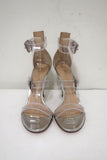 Gianvito Rossi Gabby Plexi Sandals Clear PVC & Silver Leather Size 36.5 - Celebrity Owned