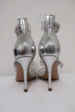 Gianvito Rossi Gabby Plexi Sandals Clear PVC & Silver Leather Size 36.5 - Celebrity Owned