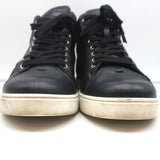 Gianvito Rossi High Top Sneakers Black Grained Leather Size 43.5 - Celebrity Owned