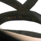 Gianvito Rossi Janis 105 Lace-Up Sandals Black Suede Size 37 Open Toe Heels - Celebrity Owned