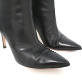 Gianvito Rossi Knee High Boots Suzan Black Leather Size 36 Pointed Toe High Heel - Celebrity Owned