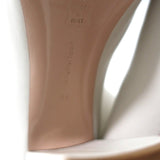 Gianvito Rossi Laura Knee High Boots Cream Leather Size 37 High Heel - Celebrity Owned