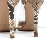 Gianvito Rossi Plexi Pumps Python & PVC Size 37 Pointed Toe Heels - Celebrity Owned
