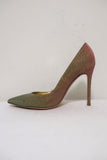 Gianvito Rossi Pumps Multicolor Glitter-Effect Twill Size 36.5 Pointed Toe Heel - Celebrity Owned