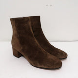Gianvito Rossi Rolling Ankle Boots Brown Suede Size 39.5 NEW - Celebrity Owned