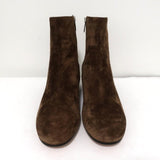 Gianvito Rossi Rolling Ankle Boots Brown Suede Size 39.5 NEW - Celebrity Owned