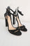Gianvito Rossi Sandals Liya Black Braided Suede Size 36 Ankle Strap Heel NEW