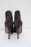 Gianvito Rossi Vamp Booties Gray Suede Size 39.5 Peep Toe Ankle Boots - Celebrity Owned
