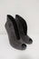 Gianvito Rossi Vamp Booties Gray Suede Size 39.5 Peep Toe Ankle Boots