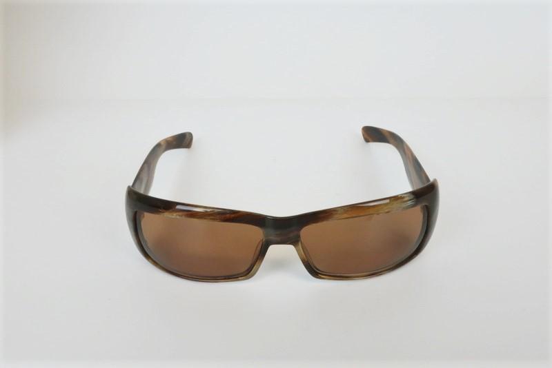 Giorgio Armani GA 54/S Rectangular Sunglasses Brown Horn BK4 - Celebrity Owned