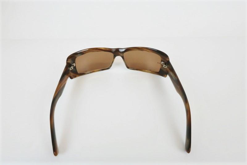 Giorgio Armani GA 54/S Rectangular Sunglasses Brown Horn BK4 - Celebrity Owned