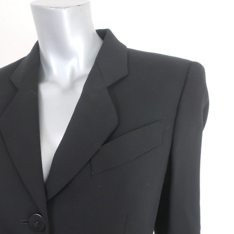 Giorgio Armani Le Collezioni Jacket Black Crepe Size 42 Three-Button Blazer - Celebrity Owned