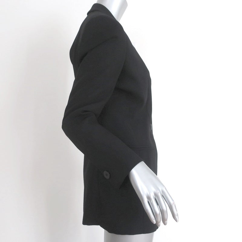 Giorgio Armani Le Collezioni Jacket Black Crepe Size 42 Three-Button Blazer - Celebrity Owned