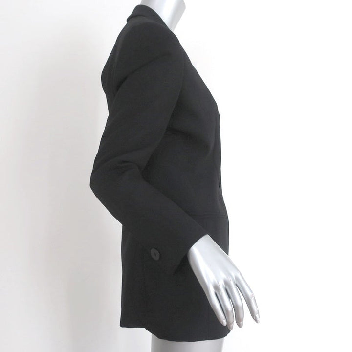 Giorgio Armani Le Collezioni Jacket Black Crepe Size 42 Three-Button Blazer - Celebrity Owned