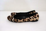 Giuseppe Zanotti Ballet Flats Leopard Print Pony Hair Size 38.5 - Celebrity Owned