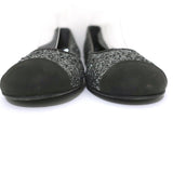 Giuseppe Zanotti Glitter Cap Toe Ballet Flats Silver Size 37 - Celebrity Owned