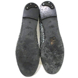 Giuseppe Zanotti Glitter Cap Toe Ballet Flats Silver Size 37 - Celebrity Owned