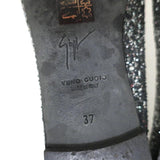 Giuseppe Zanotti Glitter Cap Toe Ballet Flats Silver Size 37 - Celebrity Owned