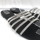 Giuseppe Zanotti Michela Crystal-Embellished Slide Sandals Black Size 38.5 - Celebrity Owned