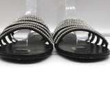 Giuseppe Zanotti Michela Crystal-Embellished Slide Sandals Black Size 38.5 - Celebrity Owned
