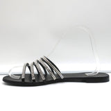 Giuseppe Zanotti Michela Crystal-Embellished Slide Sandals Black Size 38.5 - Celebrity Owned