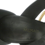 Giuseppe Zanotti x Balmain Sandal Boot Crystal-Trim Black Patent & Suede Size 39 - Celebrity Owned
