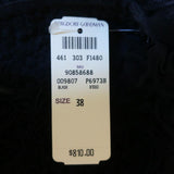 Givenchy Blouse Black Ruffled Tulle-Trim Chiffon Size 38 Short Sleeve Top NEW - Celebrity Owned