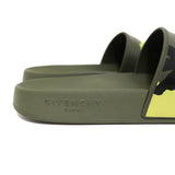 Givenchy Camo Pool Slides Green Rubber Size 39 Flat Sandals - Celebrity Owned