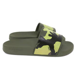Givenchy Camo Pool Slides Green Rubber Size 39 Flat Sandals - Celebrity Owned