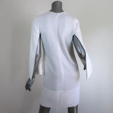 Givenchy Cape Sleeve Dress White Stretch Crepe Size 36 - Celebrity Owned