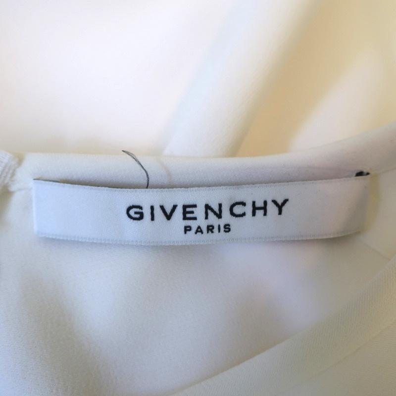 Givenchy Cape Sleeve Dress White Stretch Crepe Size 36 - Celebrity Owned