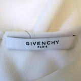 Givenchy Cape Sleeve Dress White Stretch Crepe Size 36 - Celebrity Owned