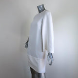 Givenchy Cape Sleeve Dress White Stretch Crepe Size 36 - Celebrity Owned