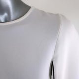 Givenchy Cape Sleeve Dress White Stretch Crepe Size 36 - Celebrity Owned