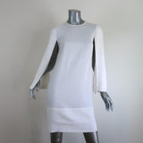 Givenchy Cape Sleeve Dress White Stretch Crepe Size 36 - Celebrity Owned