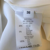 Givenchy Cape Sleeve Dress White Stretch Crepe Size 36 - Celebrity Owned