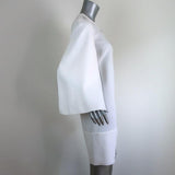 Givenchy Cape Sleeve Dress White Stretch Crepe Size 36 - Celebrity Owned