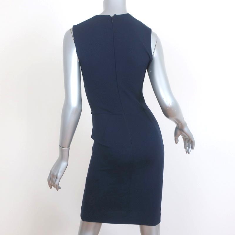 Givenchy Dress Navy Stretch Knit Size 38 Sleeveless V-Neck Sheath Celebrity Owned Givenchy Dress Navy Stretch Knit Size 38 Sleeveless V-Neck Sheath Celebrity Owned
