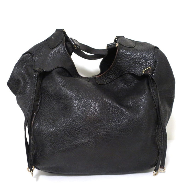 Givenchy Extra Large Hobo Black Grained Leather Shoulder Bag - Celebrity Owned